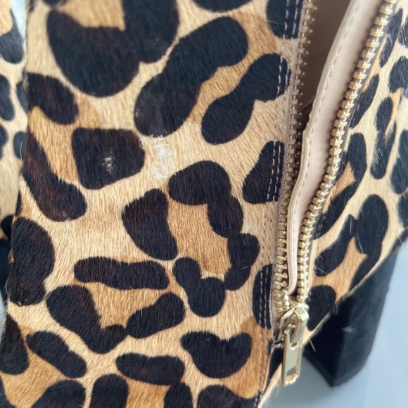 Ankle boots real fur calf hair léopard print - Picture 11 of 11